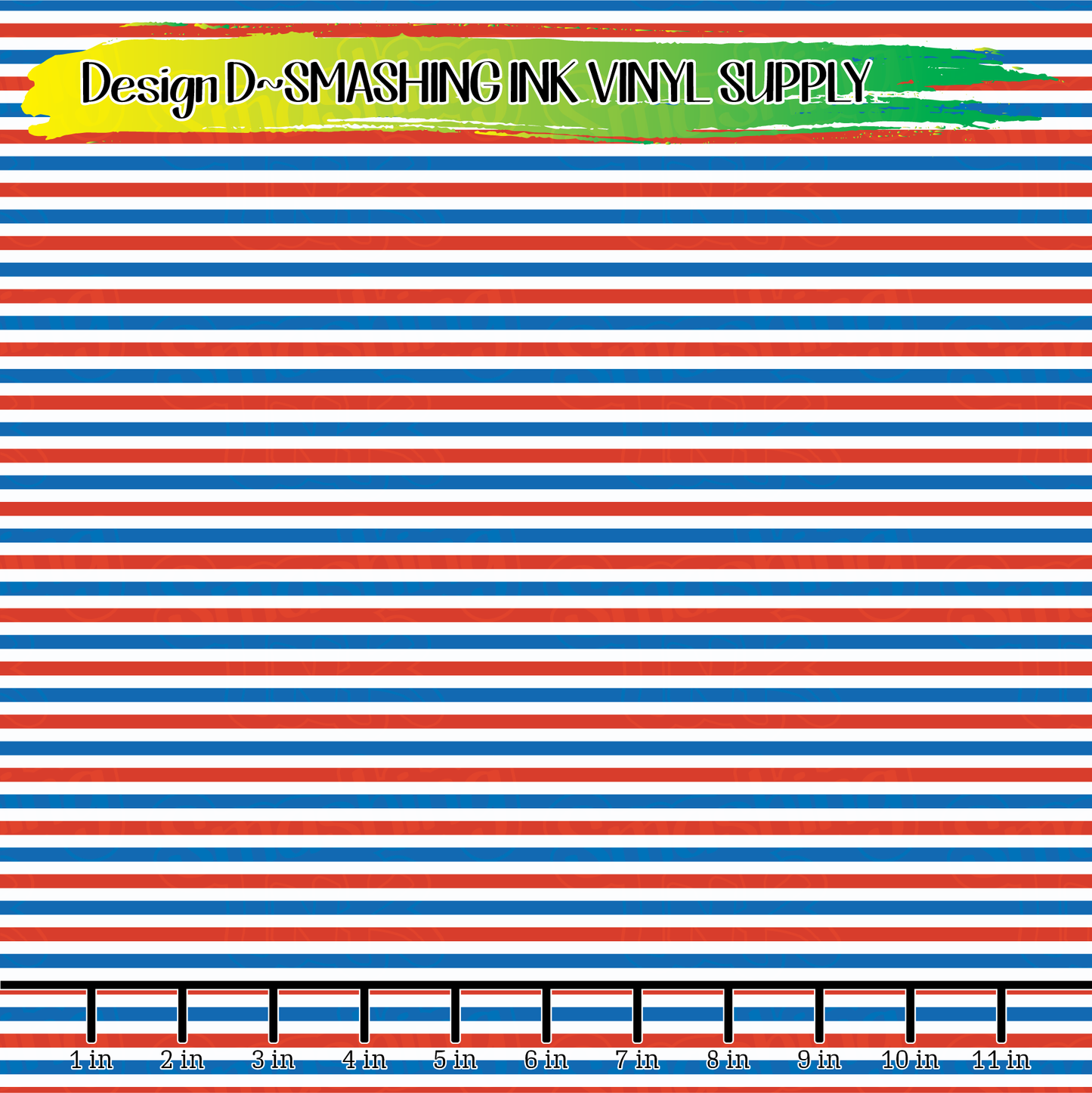 Red White Blue Stripes ★ Laser Safe Adhesive Film (TAT 3 BUS DAYS)