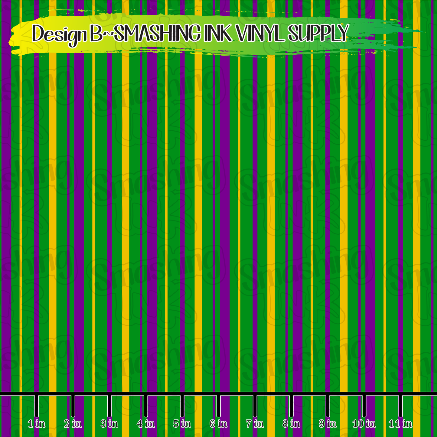 Mardi Gras Stripes ★ Pattern Vinyl | Faux Leather | Sublimation (TAT 3 BUS DAYS)