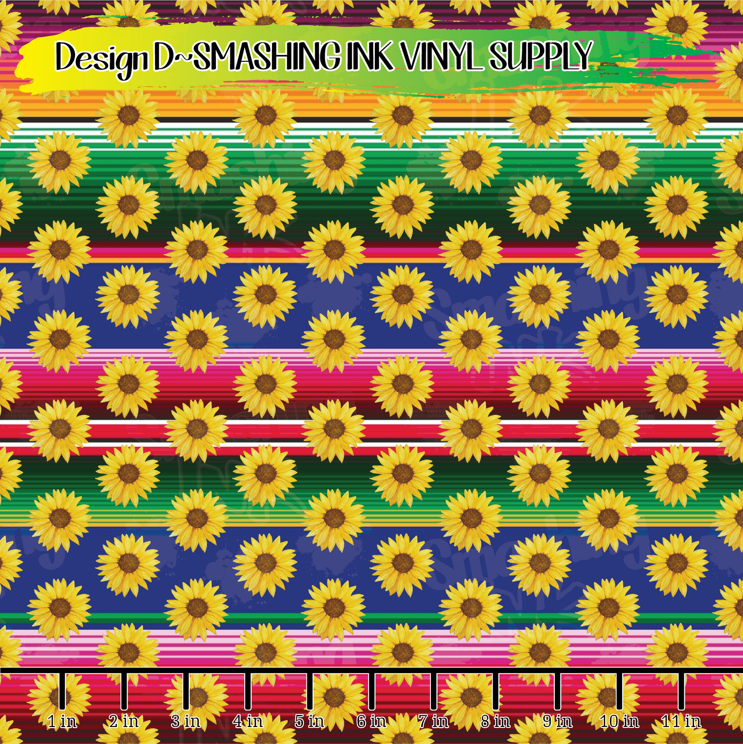 Sunflower Serape ★ Pattern Vinyl | Faux Leather | Sublimation (TAT 3 BUS DAYS)