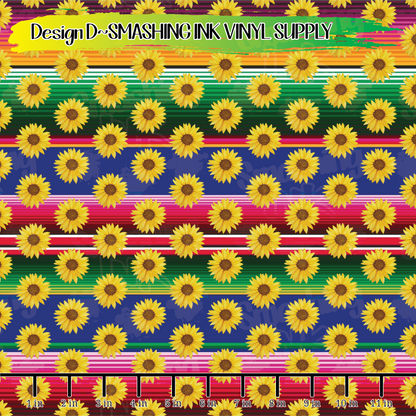 Sunflower Serape ★ Laser Safe Adhesive Film (TAT 3 BUS DAYS)