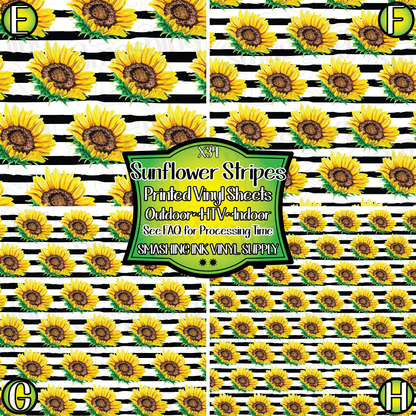 Sunflower Stripes ★ Laser Safe Adhesive Film (TAT 3 BUS DAYS)