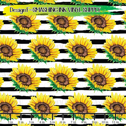 Sunflower Stripes ★ Laser Safe Adhesive Film (TAT 3 BUS DAYS)