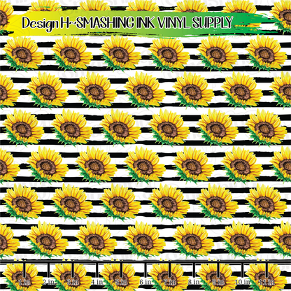 Sunflower Stripes ★ Laser Safe Adhesive Film (TAT 3 BUS DAYS)