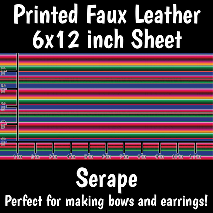 Serape - Faux Leather Sheet (SHIPS IN 3 BUS DAYS)