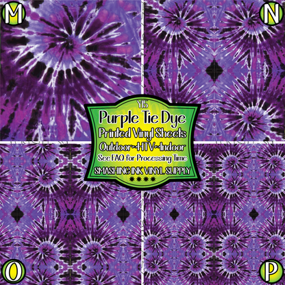 Purple Tie Dye ★ Pattern Vinyl | Faux Leather | Sublimation (TAT 3 BUS DAYS)