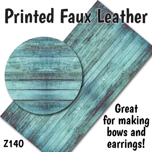 Blue Wood - Faux Leather Sheet (SHIPS IN 3 BUS DAYS)