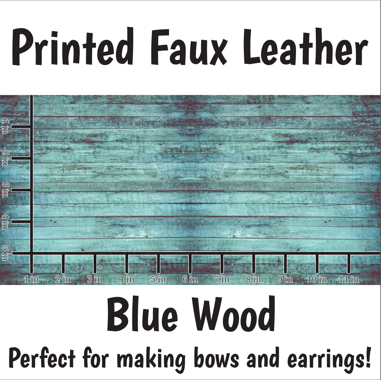 Blue Wood - Faux Leather Sheet (SHIPS IN 3 BUS DAYS)