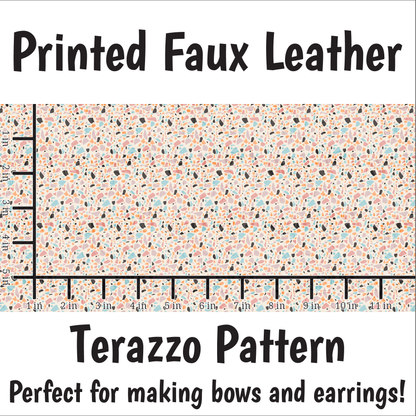 Terazzo Pattern - Faux Leather Sheet (SHIPS IN 3 BUS DAYS)