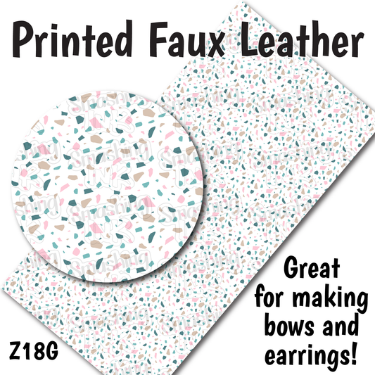 Terazzo - Faux Leather Sheet (SHIPS IN 3 BUS DAYS)