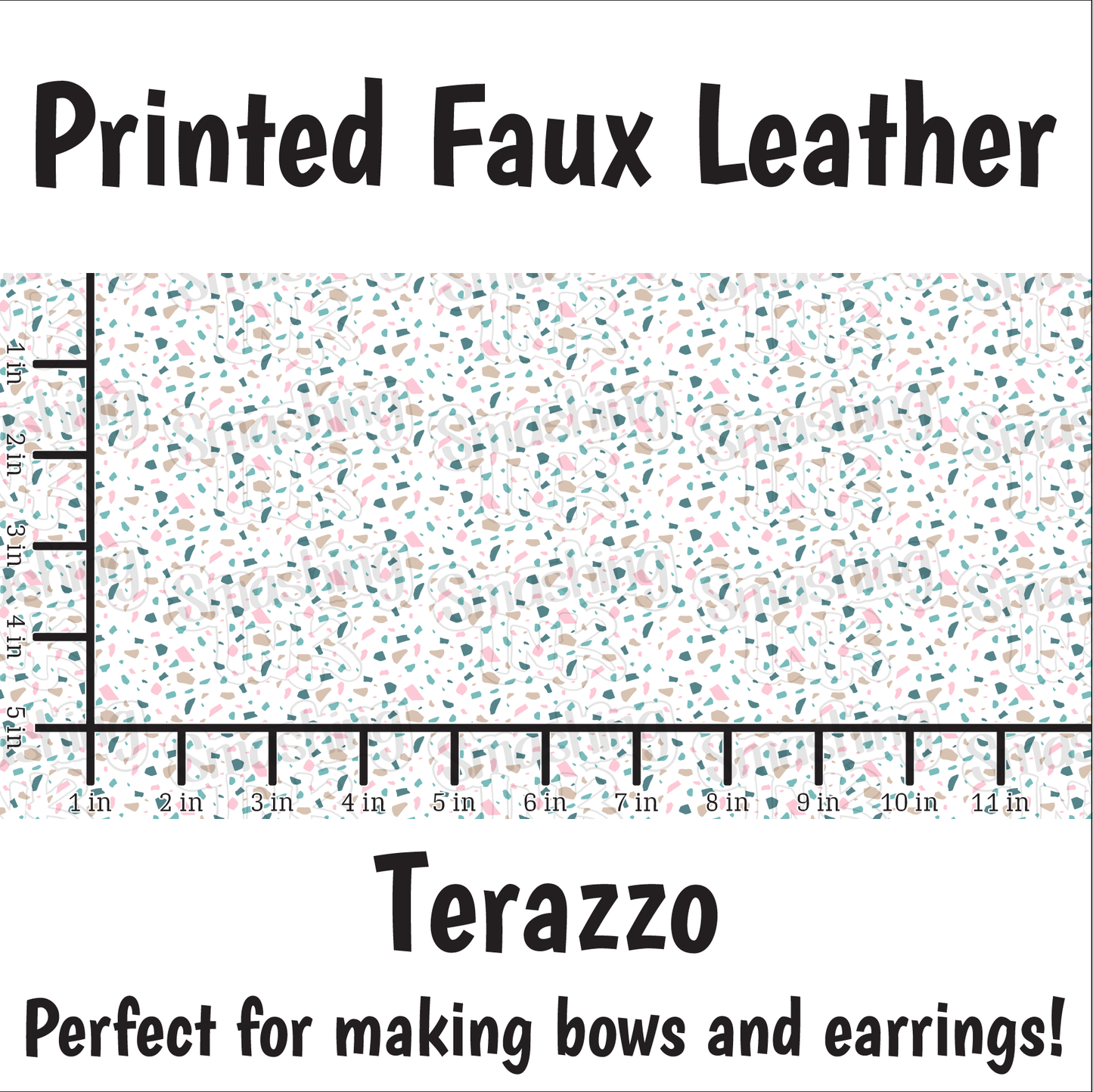 Terazzo - Faux Leather Sheet (SHIPS IN 3 BUS DAYS)