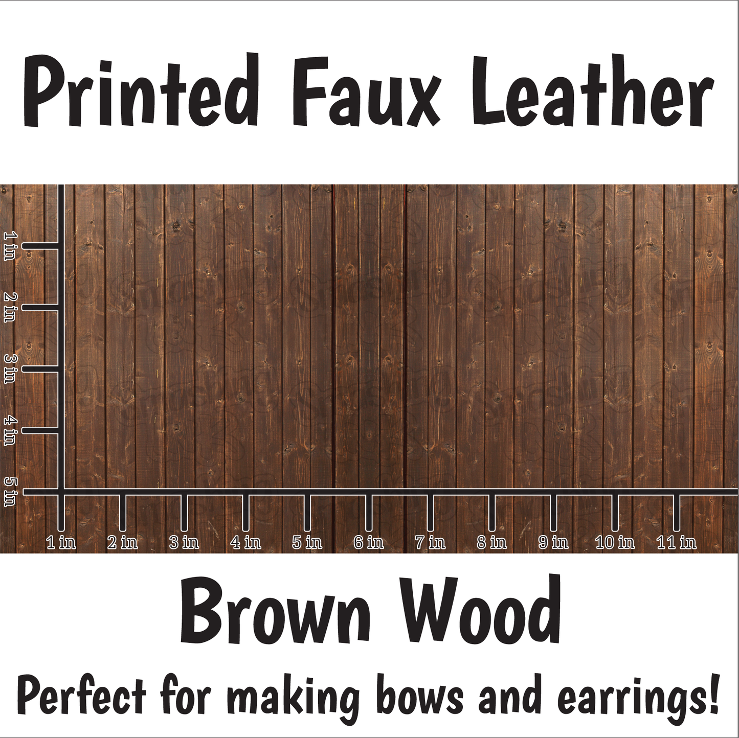 Brown Wood - Faux Leather Sheet (SHIPS IN 3 BUS DAYS)
