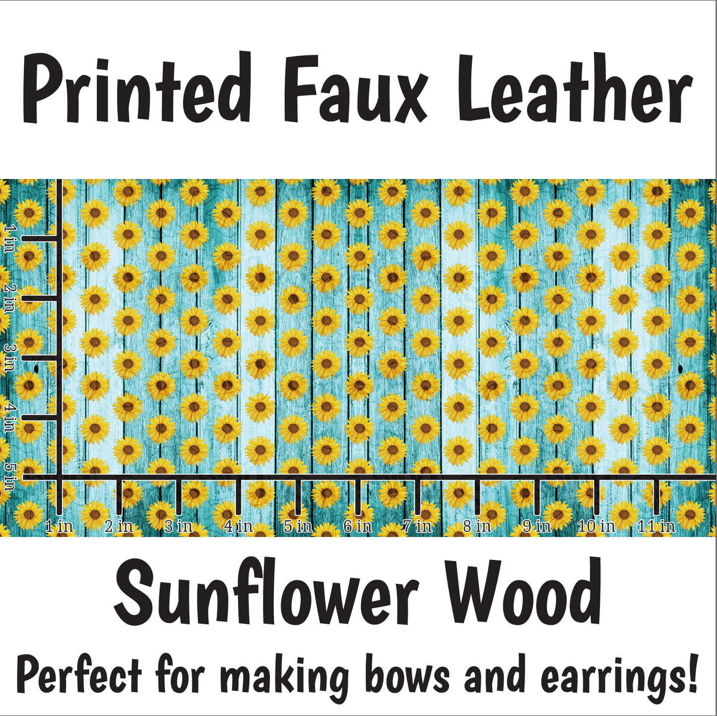 Sunflower Wood - Faux Leather Sheet (SHIPS IN 3 BUS DAYS)