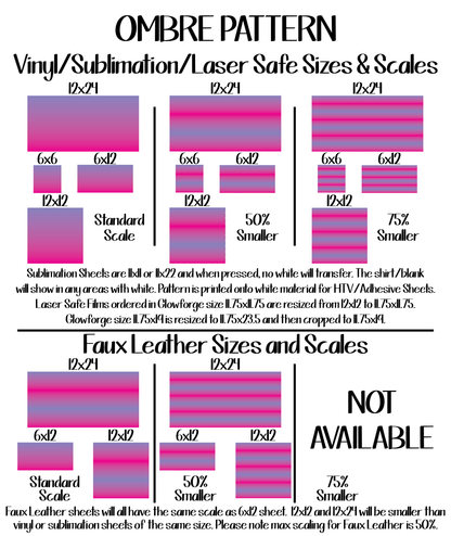 Pink Stripes ★ Laser Safe Adhesive Film (TAT 3 BUS DAYS)