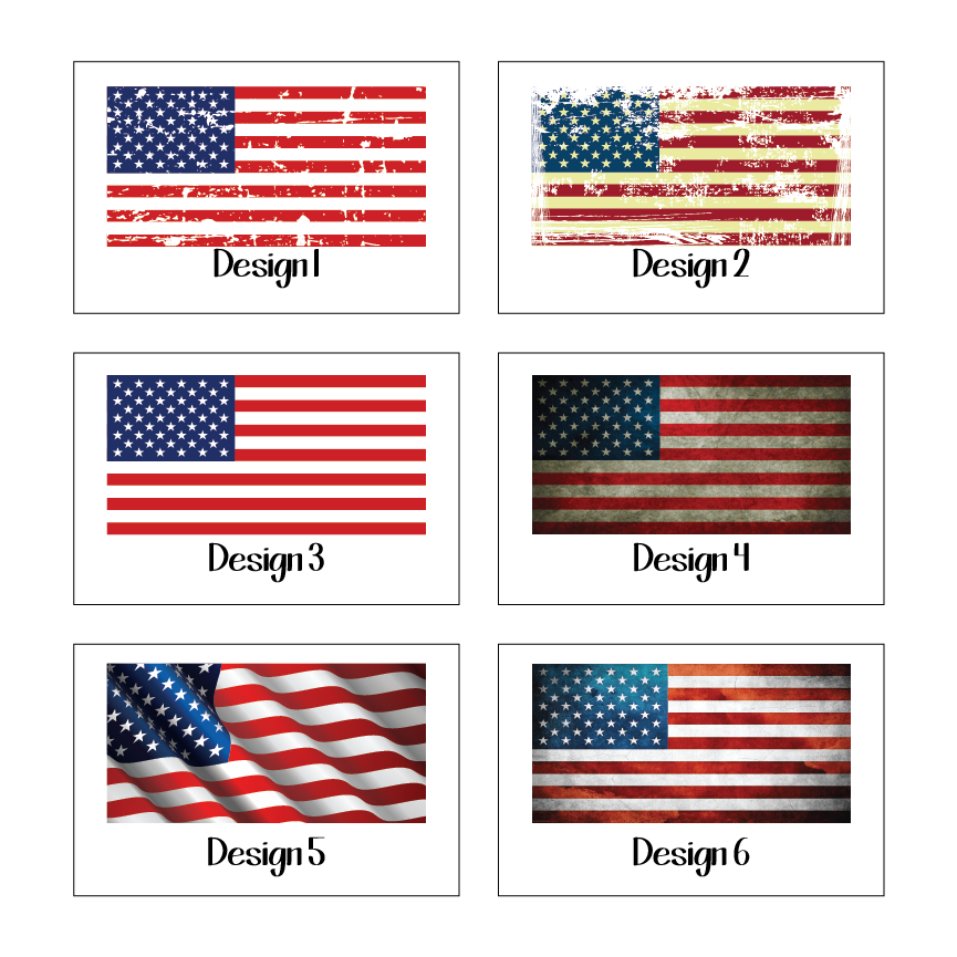 Printed American Flags - Full Color Adhesive Decals (SHIPS IN 3-7 BUS DAYS)