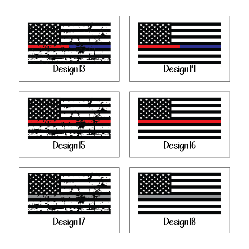 Printed American Flags - Full Color Adhesive Decals (SHIPS IN 3-7 BUS DAYS)