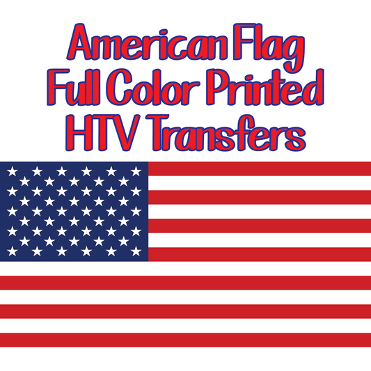 Printed American Flags - Heat Transfer Iron Ons Custom
