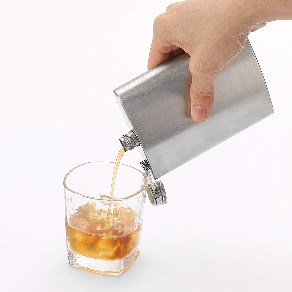 Stainless Steel Hip Flask - 8 oz