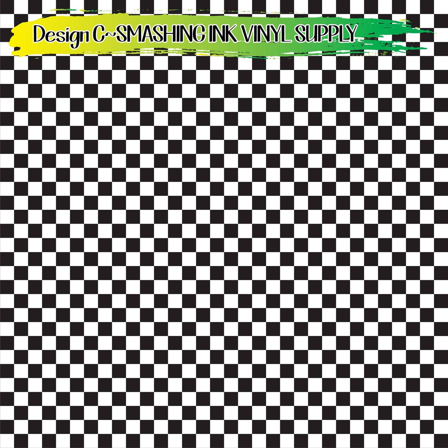 Black White Checker ★ Pattern Vinyl | Faux Leather | Sublimation (TAT 3 BUS DAYS)