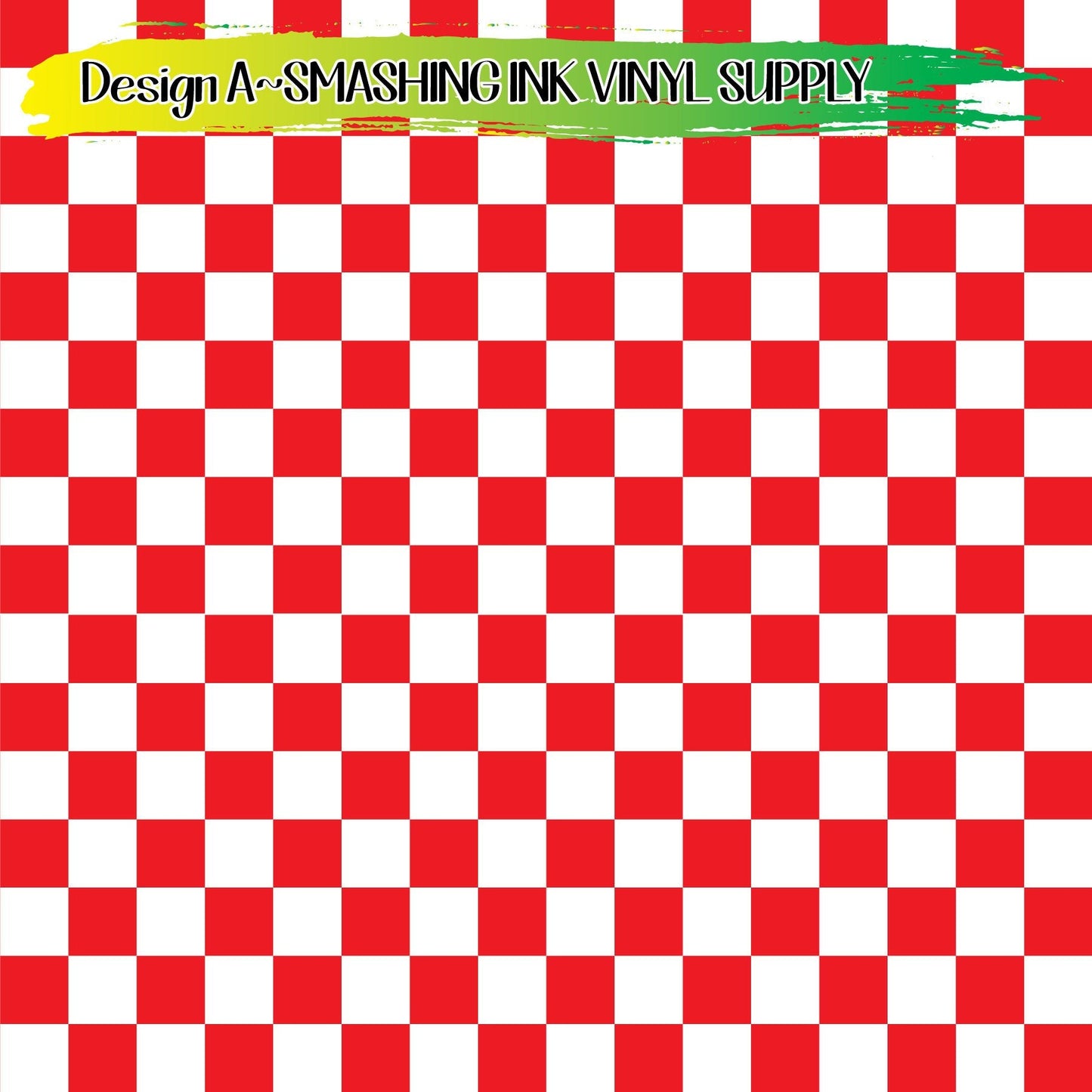 Red White Checker ★ Laser Safe Adhesive Film (TAT 3 BUS DAYS)