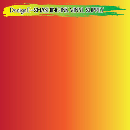 Red Orange Yellow Ombre ★ Pattern Vinyl | Faux Leather | Sublimation (TAT 3 BUS DAYS)