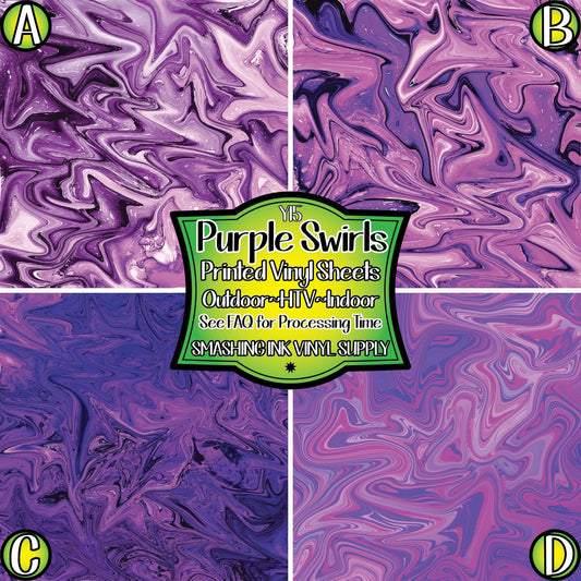 Purple Swirls ★ Laser Safe Adhesive Film (TAT 3 BUS DAYS)