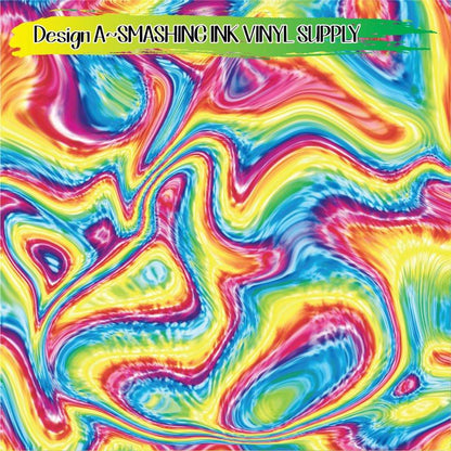 Colorful Swirled ★ Pattern Vinyl | Faux Leather | Sublimation (TAT 3 BUS DAYS)