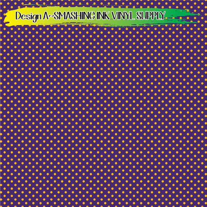 Purple & Gold Pattern ★ Pattern Vinyl | Faux Leather | Sublimation (TAT 3 BUS DAYS)