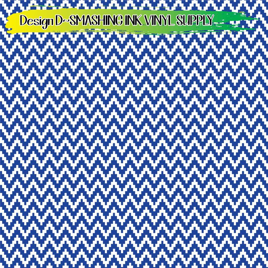 Blue White Pattern ★ Pattern Vinyl | Faux Leather | Sublimation (TAT 3 BUS DAYS)