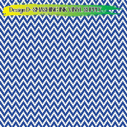 Blue White Pattern ★ Pattern Vinyl | Faux Leather | Sublimation (TAT 3 BUS DAYS)