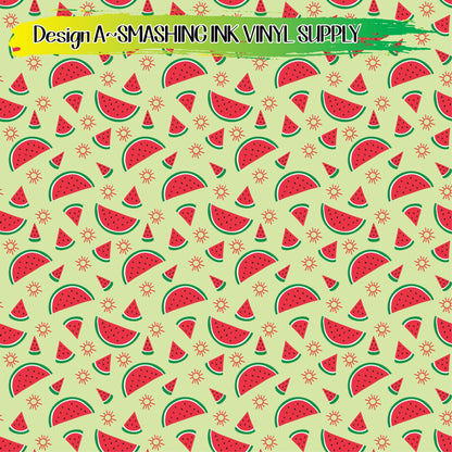 Watermelon Pattern ★ Pattern Vinyl | Faux Leather | Sublimation (TAT 3 BUS DAYS)