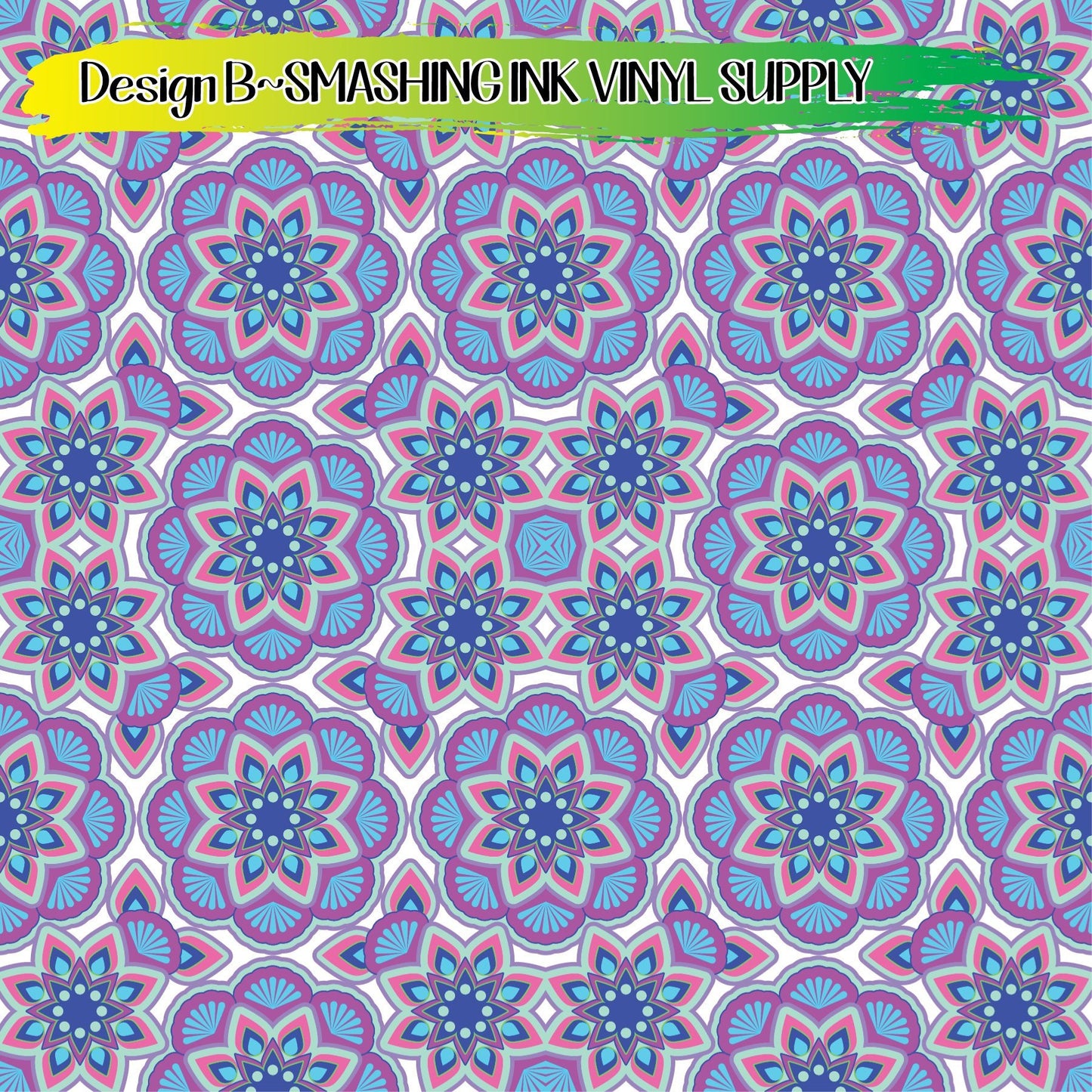 Abstract Mandala ★ Pattern Vinyl | Faux Leather | Sublimation (TAT 3 BUS DAYS)