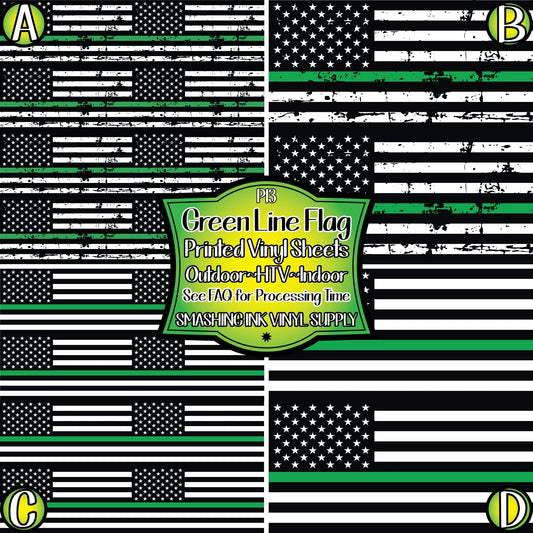 Green Line Support Flag ★ Laser Safe Adhesive Film (TAT 3 BUS DAYS)
