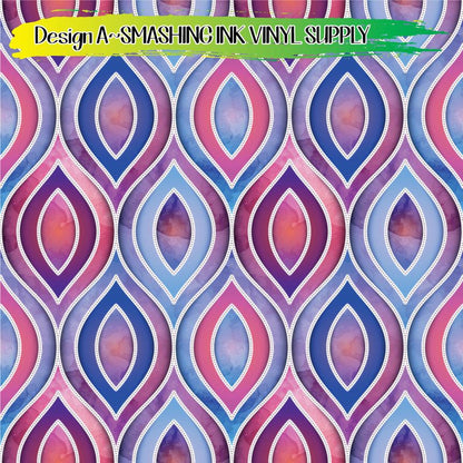 Watercolor Swirls ★ Pattern Vinyl | Faux Leather | Sublimation (TAT 3 BUS DAYS)