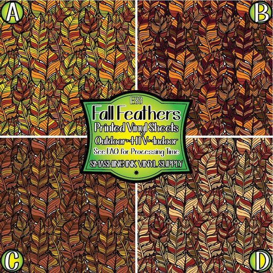Fall Feathers ★ Laser Safe Adhesive Film (TAT 3 BUS DAYS)