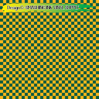 Dark Green & Gold Pattern ★ Laser Safe Adhesive Film (TAT 3 BUS DAYS)