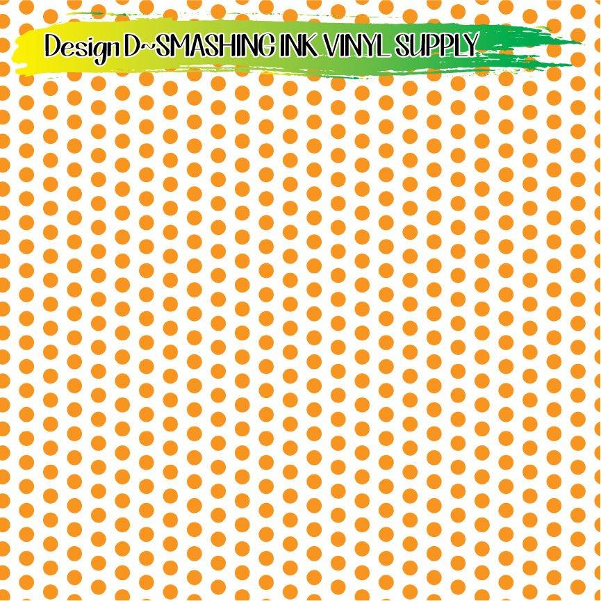 Orange Dots ★ Pattern Vinyl | Faux Leather | Sublimation (TAT 3 BUS DAYS)
