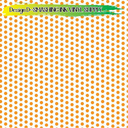 Orange Dots ★ Pattern Vinyl | Faux Leather | Sublimation (TAT 3 BUS DAYS)