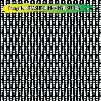 Black White Dot ★ Pattern Vinyl | Faux Leather | Sublimation (TAT 3 BUS DAYS)