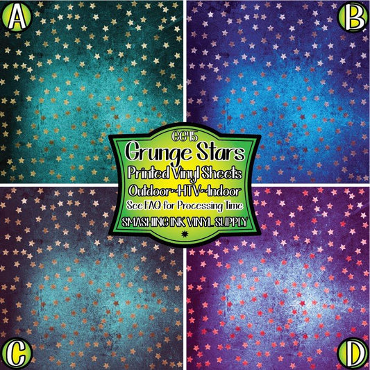 Stars Grunge ★ Pattern Vinyl | Faux Leather | Sublimation (TAT 3 BUS DAYS)