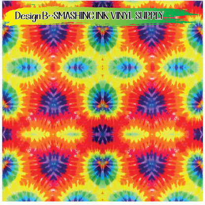 Tie Dye  Pattern ★ Laser Safe Adhesive Film (TAT 3 BUS DAYS)