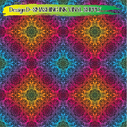 Colorful Mandala ★ Pattern Vinyl | Faux Leather | Sublimation (TAT 3 BUS DAYS)