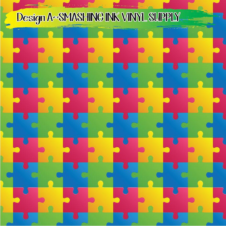 Puzzle Piece Autism ★ Laser Safe Adhesive Film (TAT 3 BUS DAYS)
