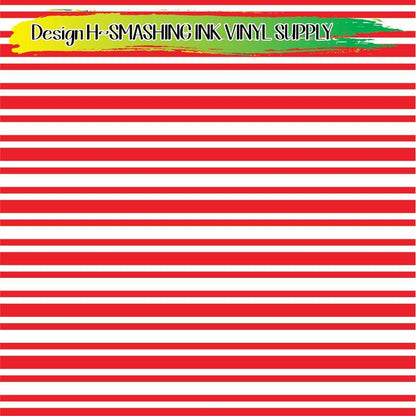 Red White Striped ★ Laser Safe Adhesive Film (TAT 3 BUS DAYS)