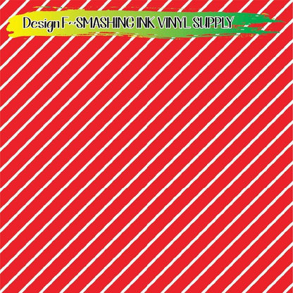 Red White Striped ★ Laser Safe Adhesive Film (TAT 3 BUS DAYS)