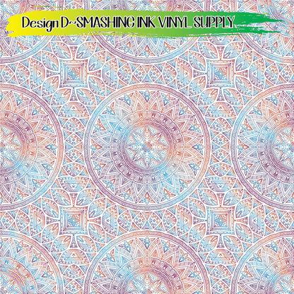 Ornamental Ombre ★ Pattern Vinyl | Faux Leather | Sublimation (TAT 3 BUS DAYS)
