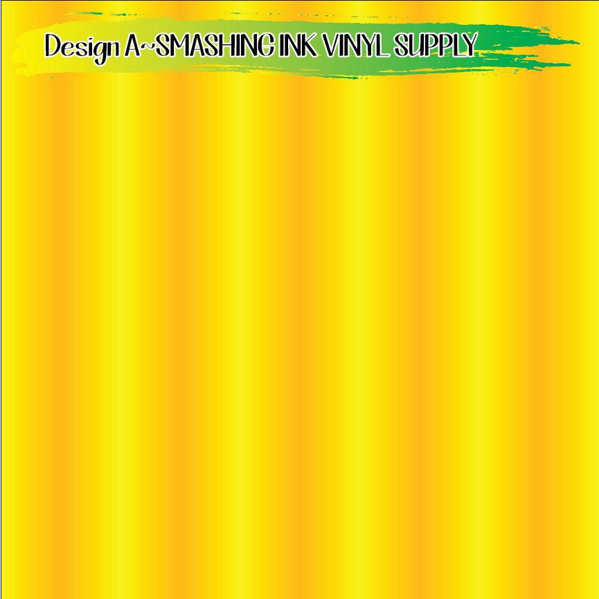 Yellow Ombre  Print ★ Pattern Vinyl | Faux Leather | Sublimation (TAT 3 BUS DAYS)