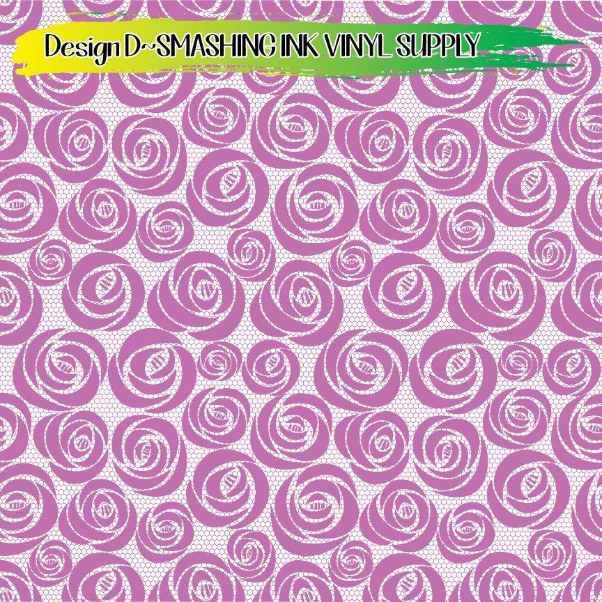 Rose Lace ★ Pattern Vinyl | Faux Leather | Sublimation (TAT 3 BUS DAYS)