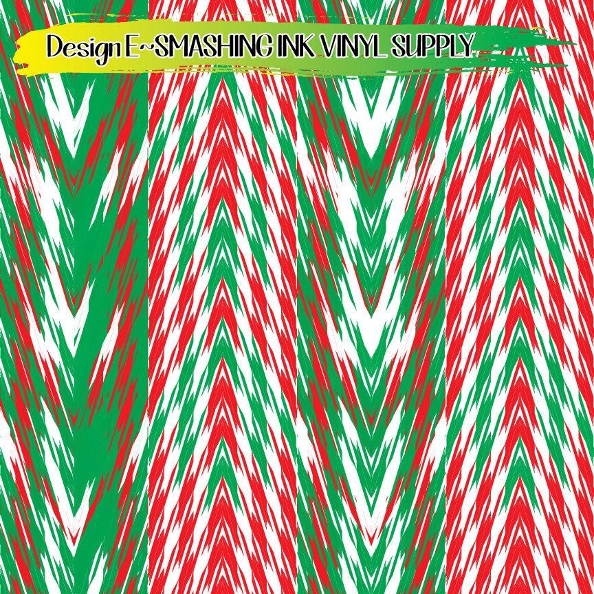 Holiday Abstract Arrow ★ Pattern Vinyl | Faux Leather | Sublimation (TAT 3 BUS DAYS)
