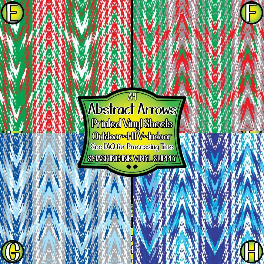Holiday Abstract Arrow ★ Pattern Vinyl | Faux Leather | Sublimation (TAT 3 BUS DAYS)
