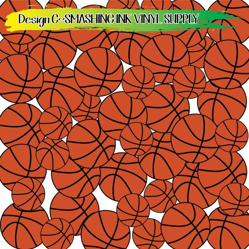 Basketball ★ Pattern Vinyl | Faux Leather | Sublimation (TAT 3 BUS DAYS)